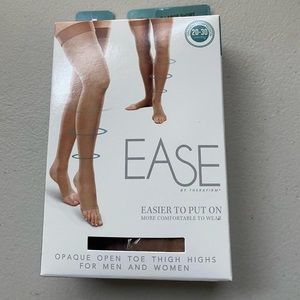 Ease Compression Stockings, XLG.  Short 20-30 Compression, Sand Thigh High